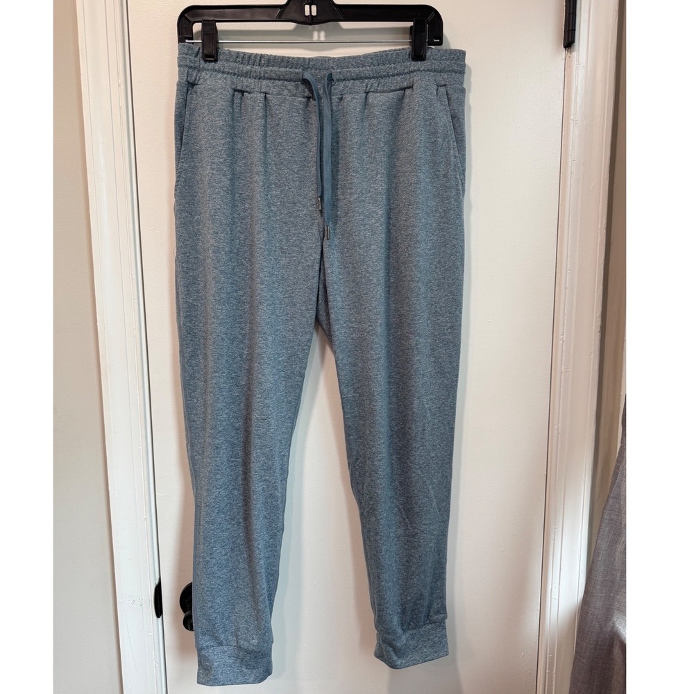 Quince Womens Heather Blue Recycled Polyester Jogger Pants Size Medium